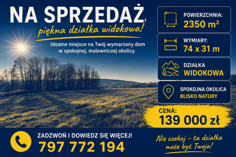 Sprzedaż Działka Jedlicze, pow. krośnieński